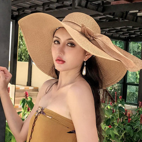 Summer women's seaside sun hat Circumference21.7-23.6 inch(55-60cm)